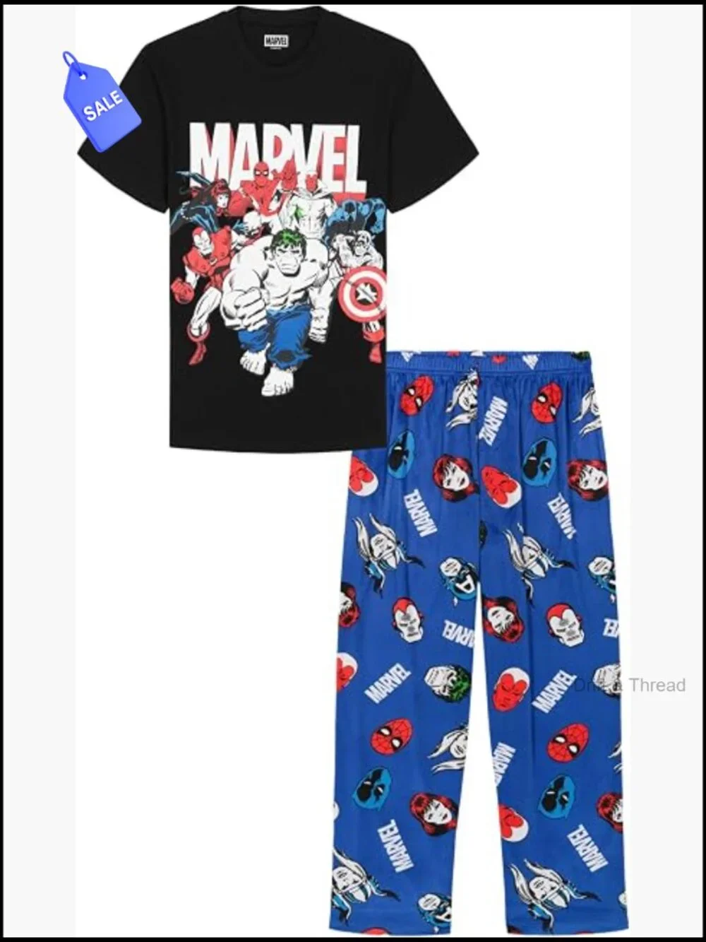 Men's Loose Fit Cotton PJ Set Soft Comfortable Sleepwear